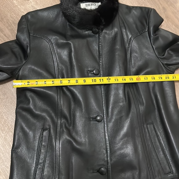 Mink-lined Leather coat - Picture 9 of 12